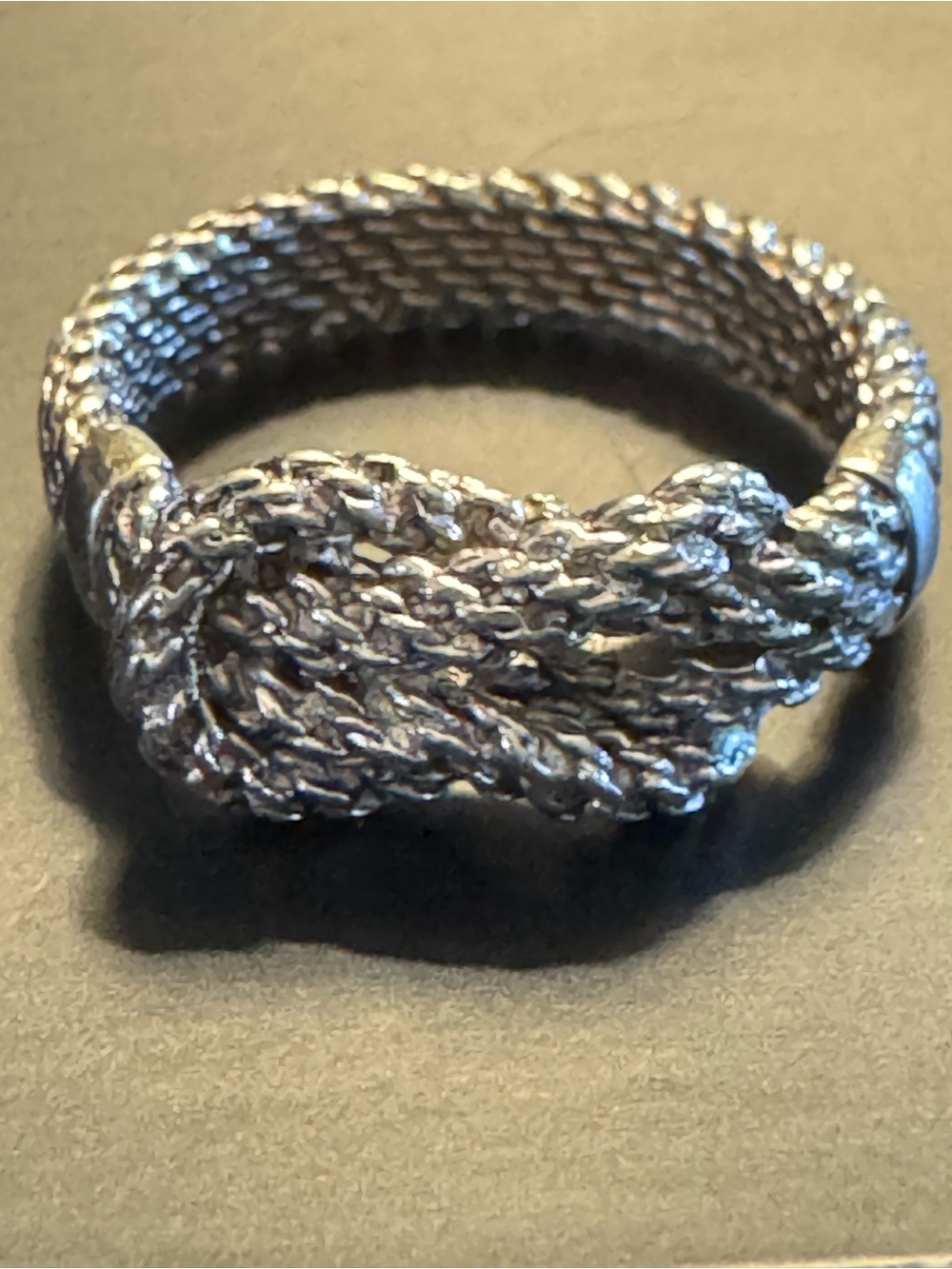 Sterling Silver Braided Cable Knot Ring Size 6.75 - Textured Rope